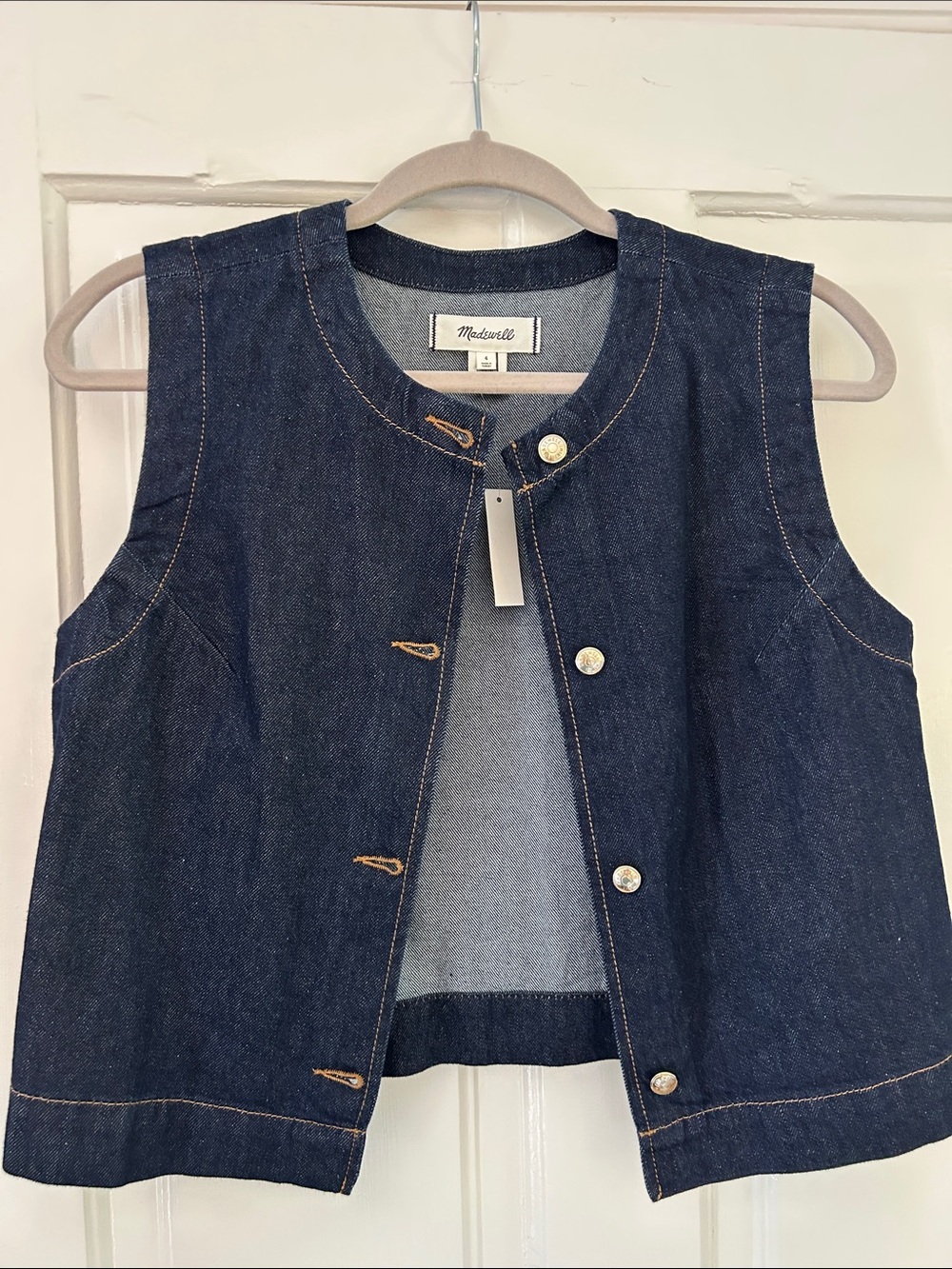Madewell Indigo Denim Sleeveless Vest